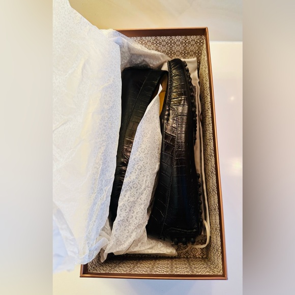 M.Gemi NIB Handmade in Italy Leather Driving Shoes Black 8.5 Slip On Loafers - Picture 4 of 14